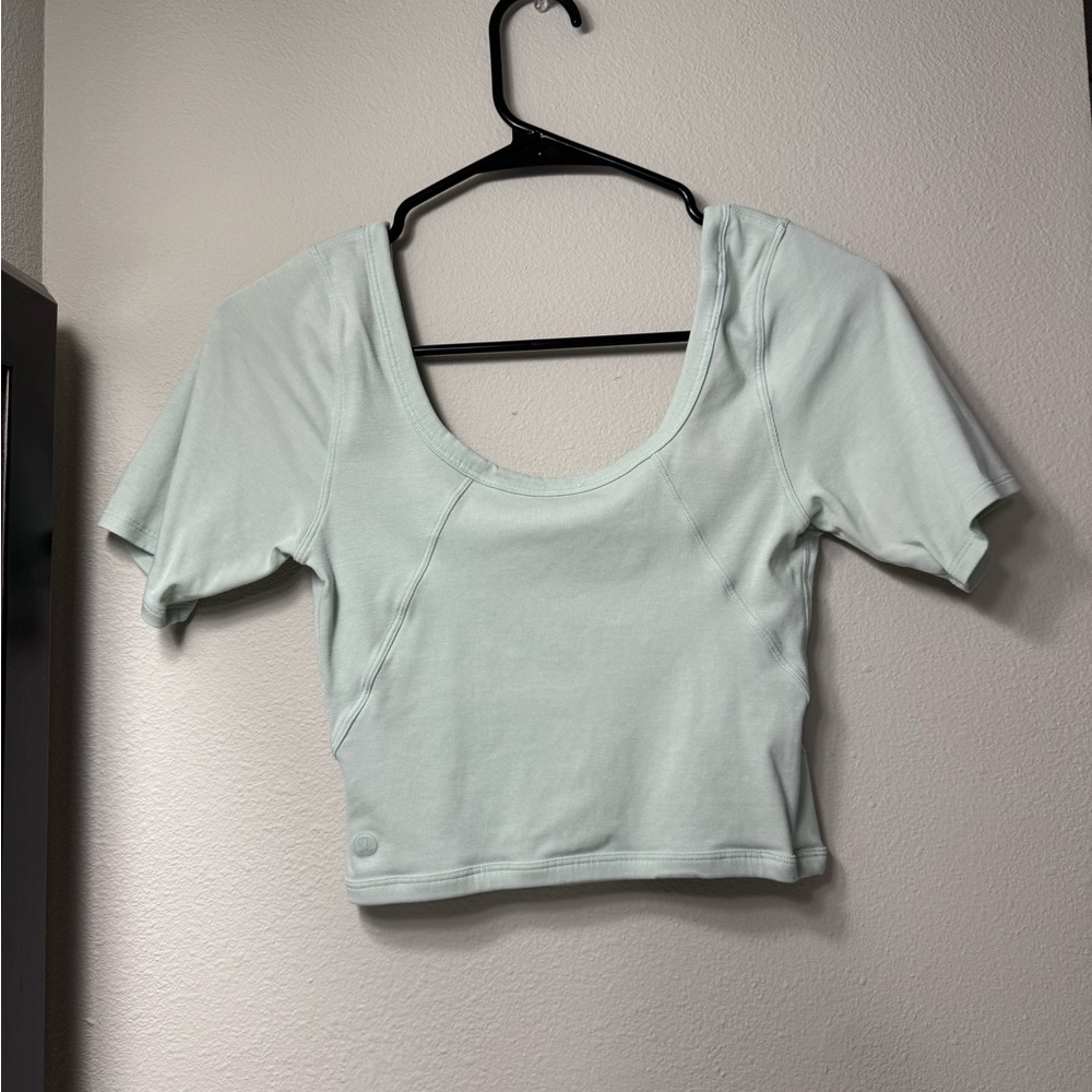 Lululemon Athletica Fitted Green Crop Bodysuit